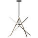 Stix LED 50 inch Black Chandelier Ceiling Light