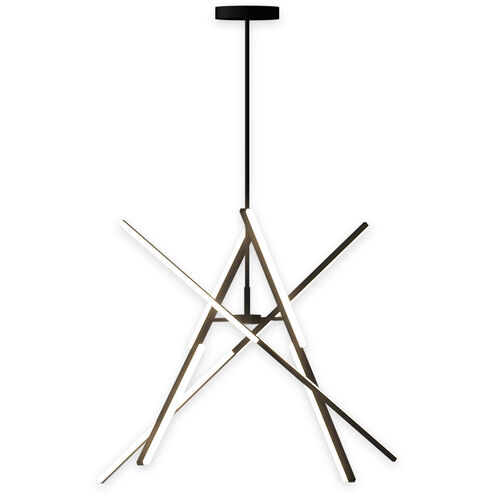 Stix LED 50 inch Black Chandelier Ceiling Light
