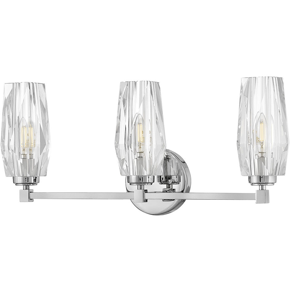 Ana 3 Light 23.5 inch Polished Nickel Bath Light Wall Light