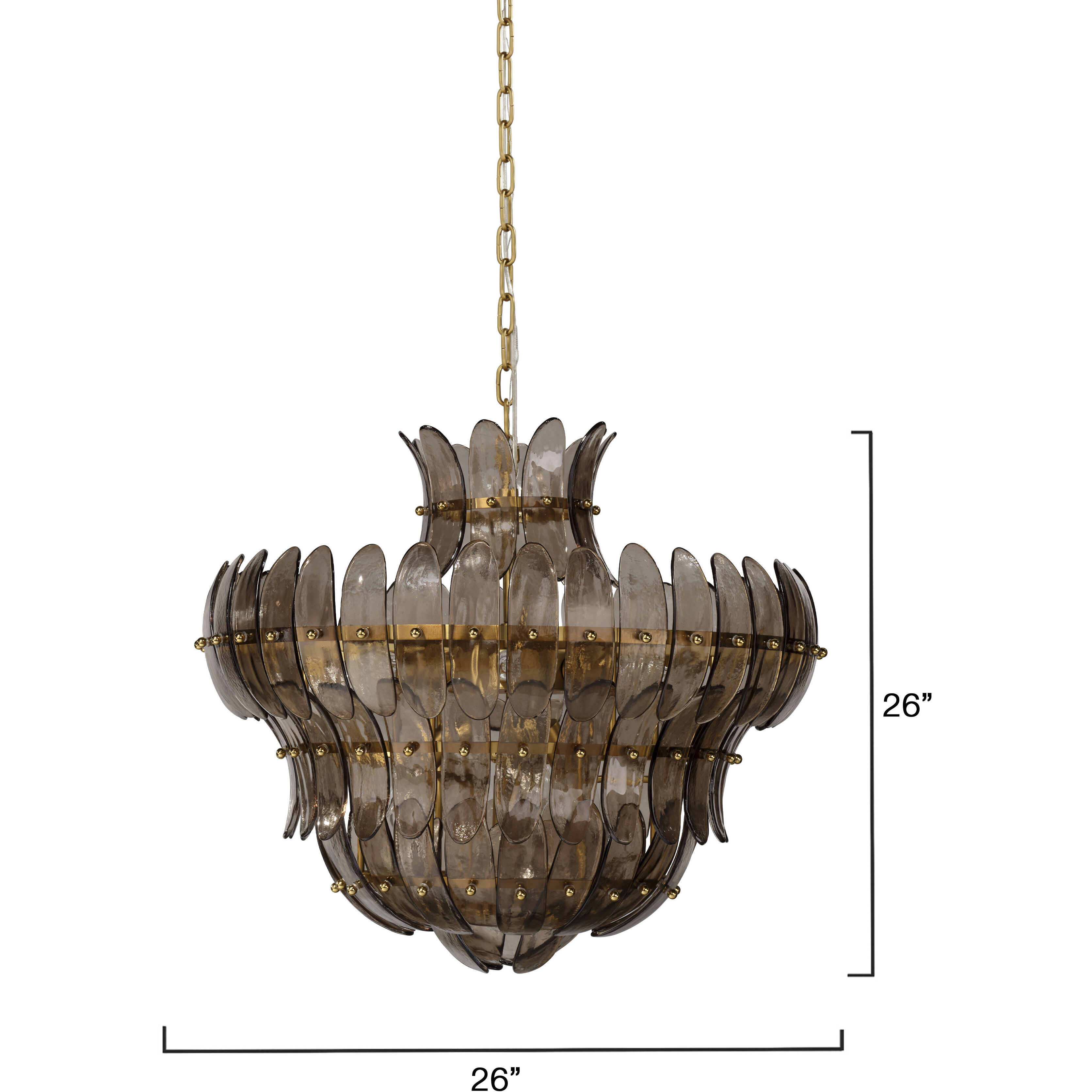 Arcade 10 Light 26 inch Brass Chandelier Ceiling Light