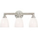 Chapman & Myers Wilton2 3 Light 21.5 inch Polished Nickel Triple Bath Light Wall Light
