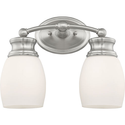 Elise 2 Light 12.25 inch Satin Nickel Bathroom Vanity Light Wall Light, Essentials