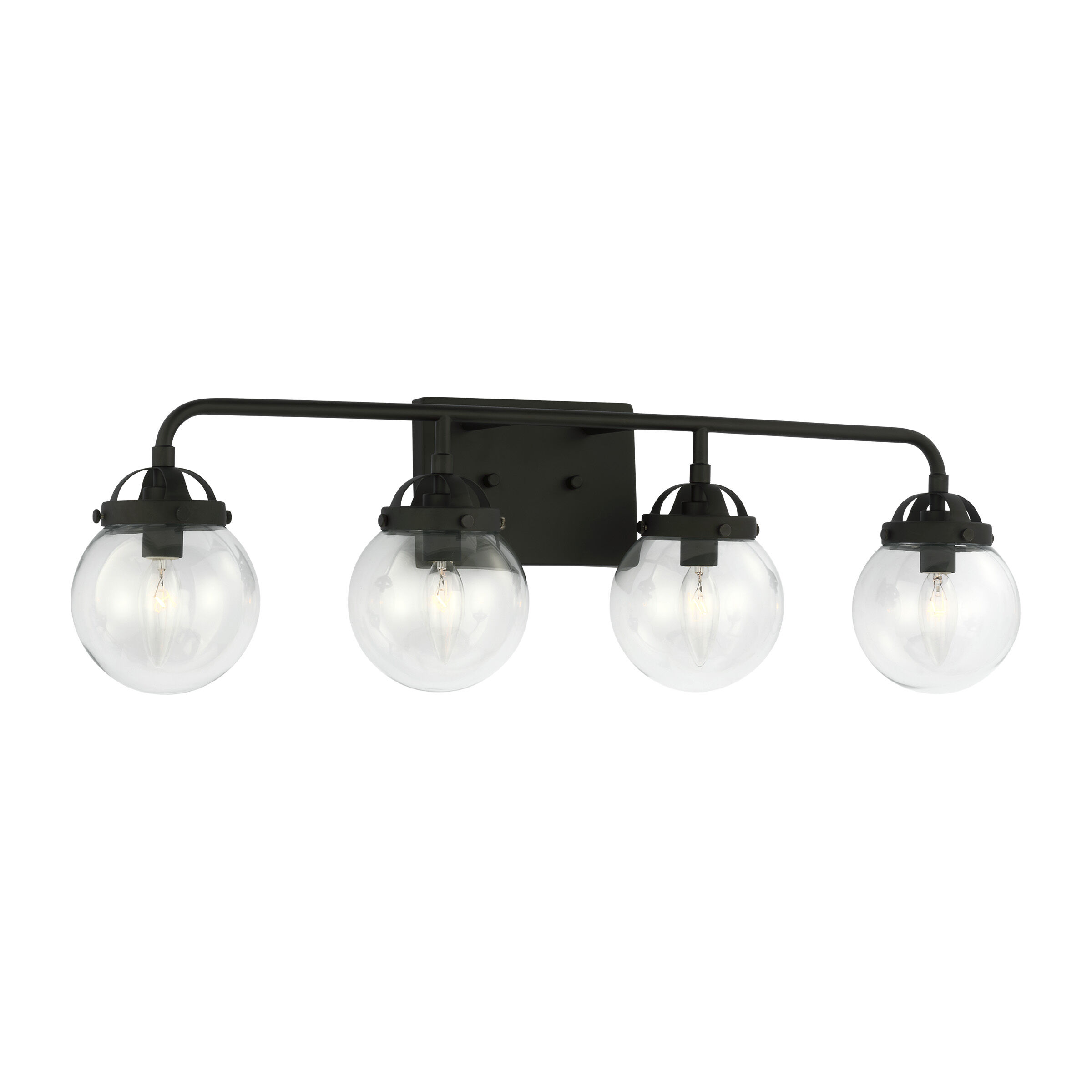 Bryce 4 Light 30 inch Midnight Black Bath Vanity Wall Sconce Wall Light