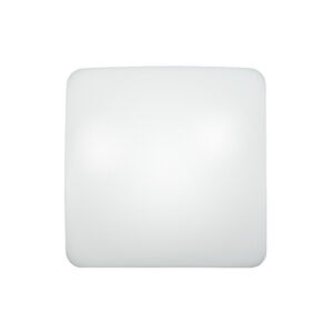Relyence LED 13.88 inch White Flush Mount Ceiling Light, Square Drum