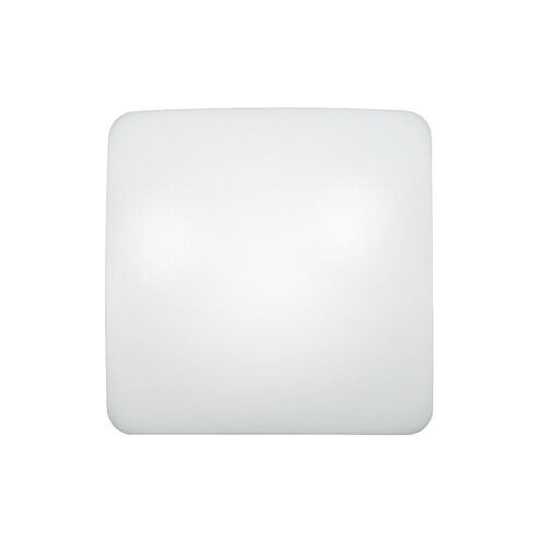 Relyence LED 14 inch White Flush Mount Ceiling Light, Square Drum