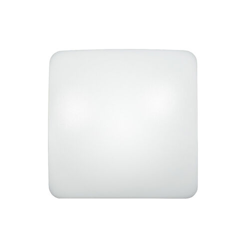 Relyence LED 13.88 inch White Flush Mount Ceiling Light, Square Drum
