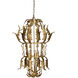 Classic Vintage 3 Light 20.1 inch Gold Pendant Ceiling Light
