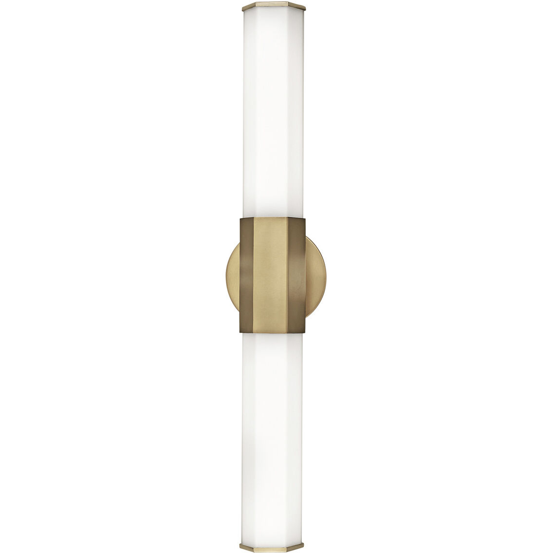 Facet LED 26 inch Heritage Brass Vanity Light Wall Light, Vertical 