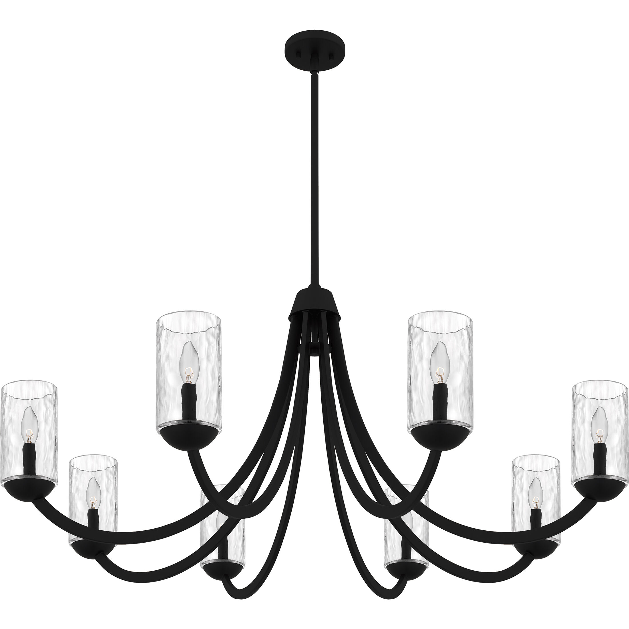 Allard 8 Light 45 inch Matte Black Chandelier Ceiling Light
