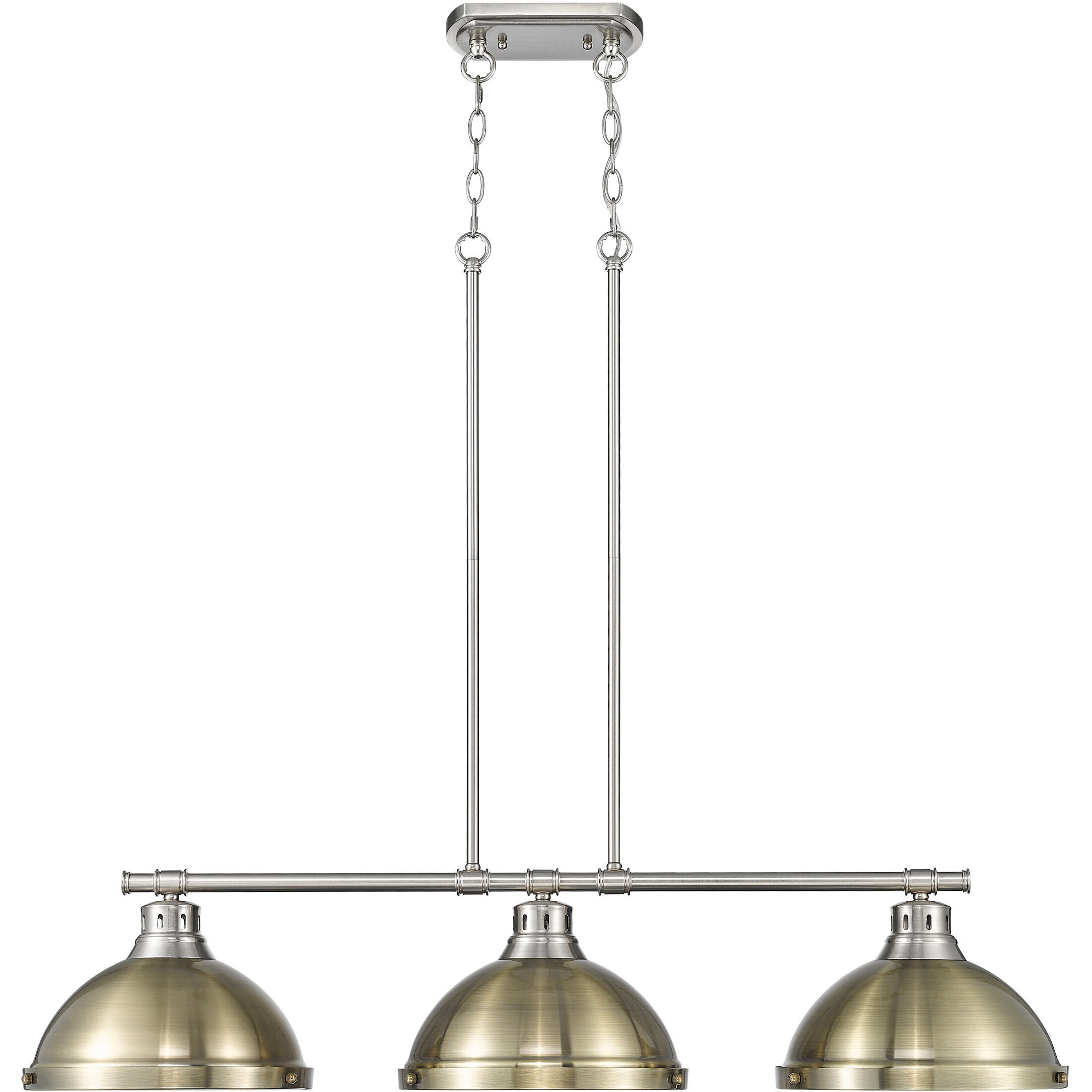 Yep Duncan Island Light Ceiling Light in Pewter, Aged Brass