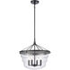 Boyer 4 Light 18 inch Matte Black Pendant Ceiling Light