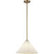 Serena 1 Light 13.63 inch Aged Brass Pendant Ceiling Light