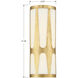 Royston Bath Sconce Wall Light in Antique Gold