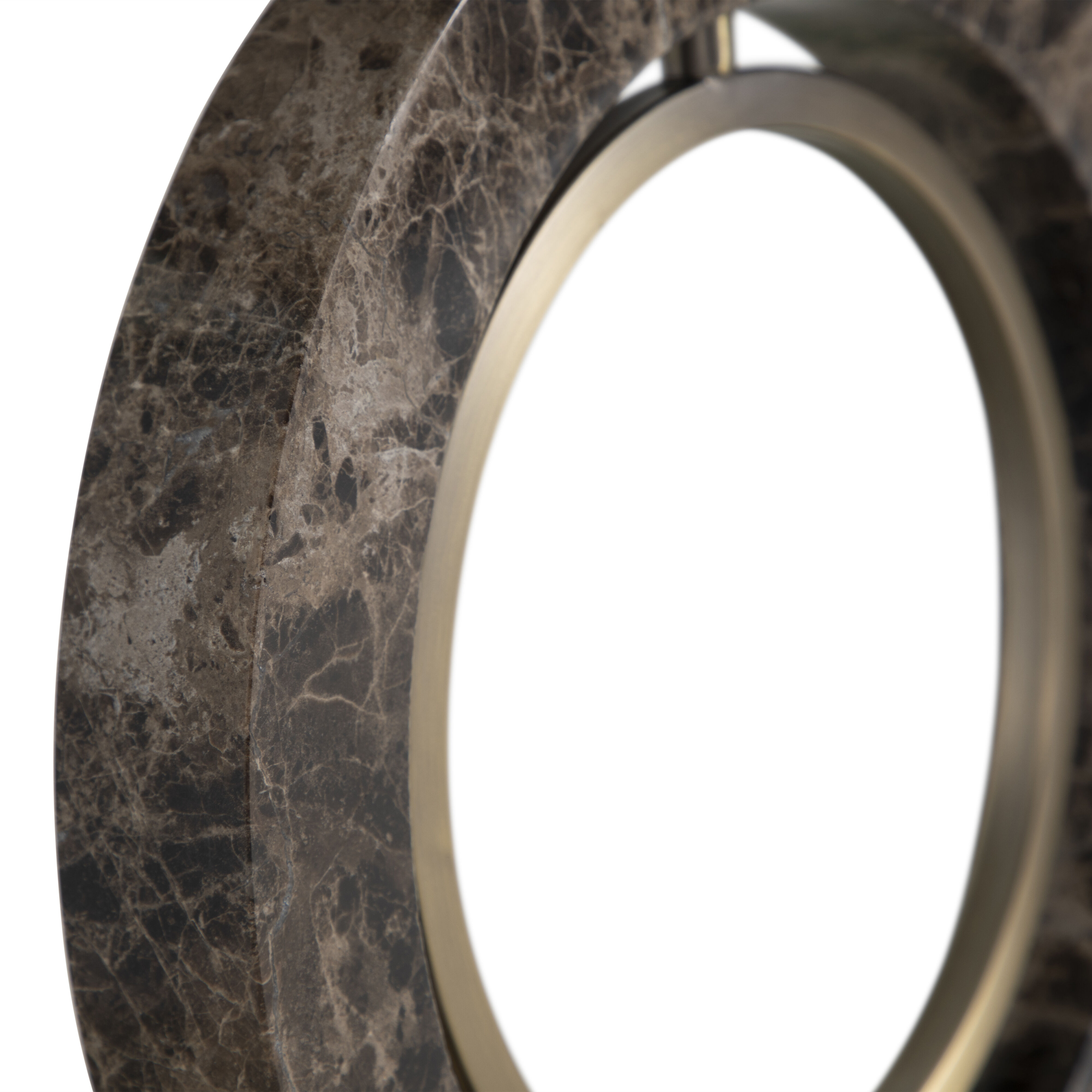 Janelle 26.75 inch Matte Antique Brass and White Linen with Dark Emperora Marble Table Lamp Portable Light