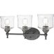 Keating Vanity Wall Light in Antique Black Iron