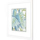 Aqua Tropical Leaves Blue and Green and Turquoise Framed Art