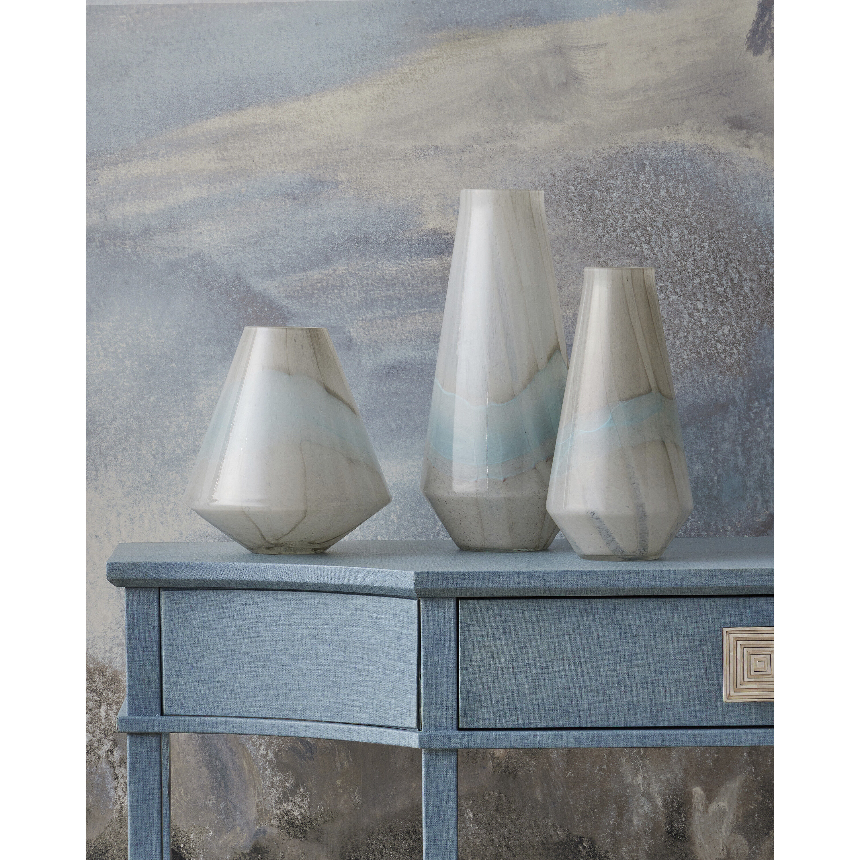 Floating Cloud 17.75 X 8.38 inch Vases, Set of 3
