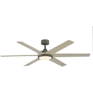 Brawn 64 inch Antique Graphite with Light Oak Blades Indoor/Outdoor Ceiling Fan