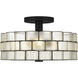 Rory 3 Light 15.75 inch Matte Black Semi-Flush Mount Ceiling Light