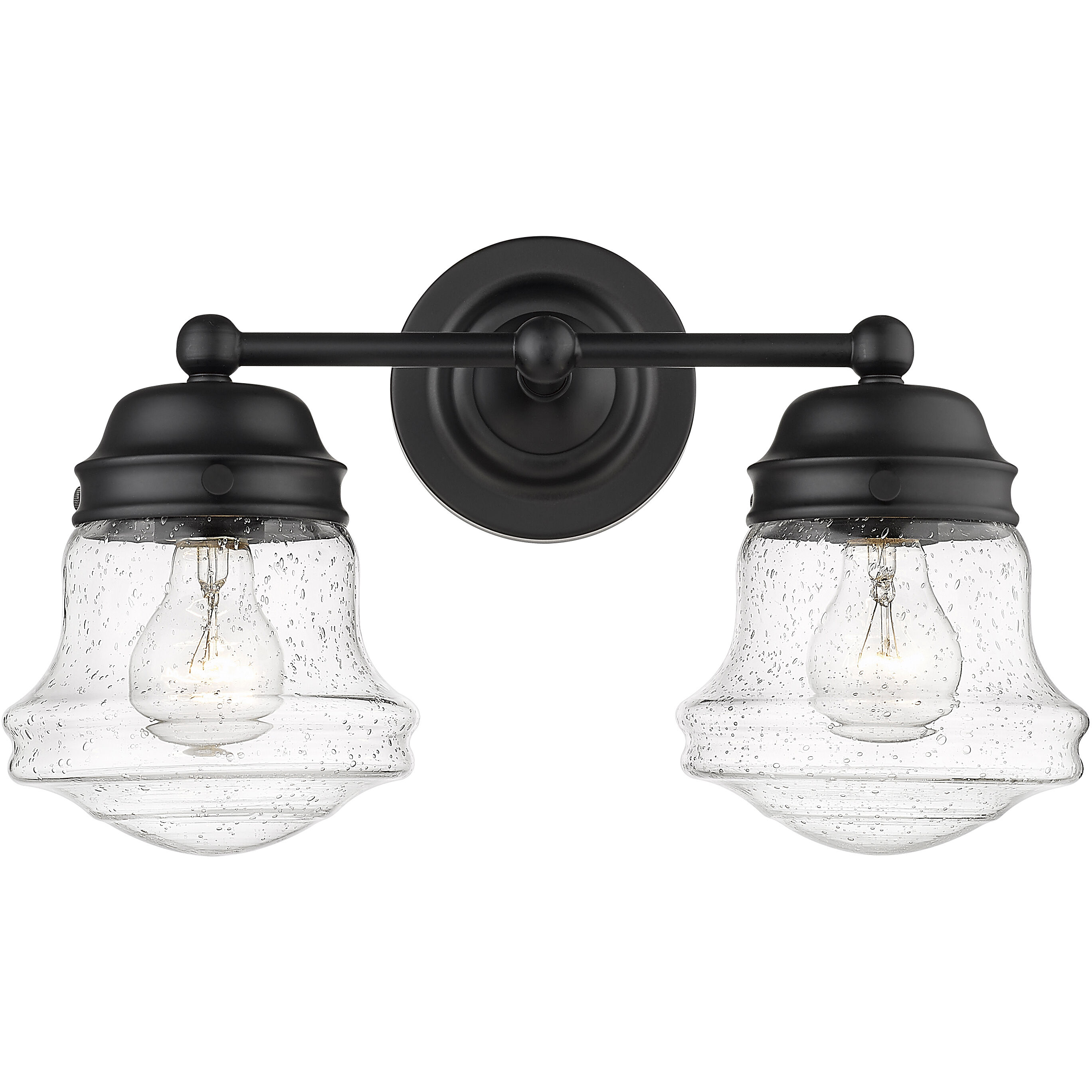 Vaughn 2 Light 15.5 inch Matte Black Vanity Wall Light