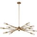 Xenia 10 Light 42 inch Matte Gold Chandelier Ceiling Light