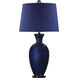 Helensburugh 34 inch 150 watt Navy with Black Nickel Table Lamp Portable Light in Incandescent