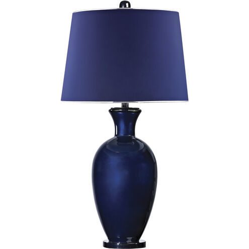 Helensburugh 34 inch 150 watt Navy with Black Nickel Table Lamp Portable Light in Incandescent