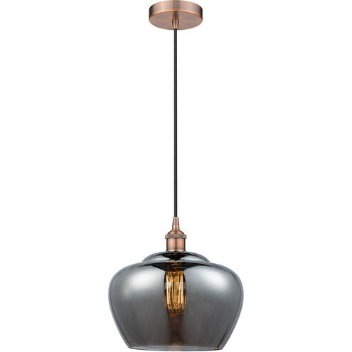 Edison Fenton 1 Light 11 inch Antique Copper Mini Pendant Ceiling Light