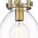 Newton Newton Bell 1 Light 8 inch Brushed Brass Mini Pendant Ceiling Light