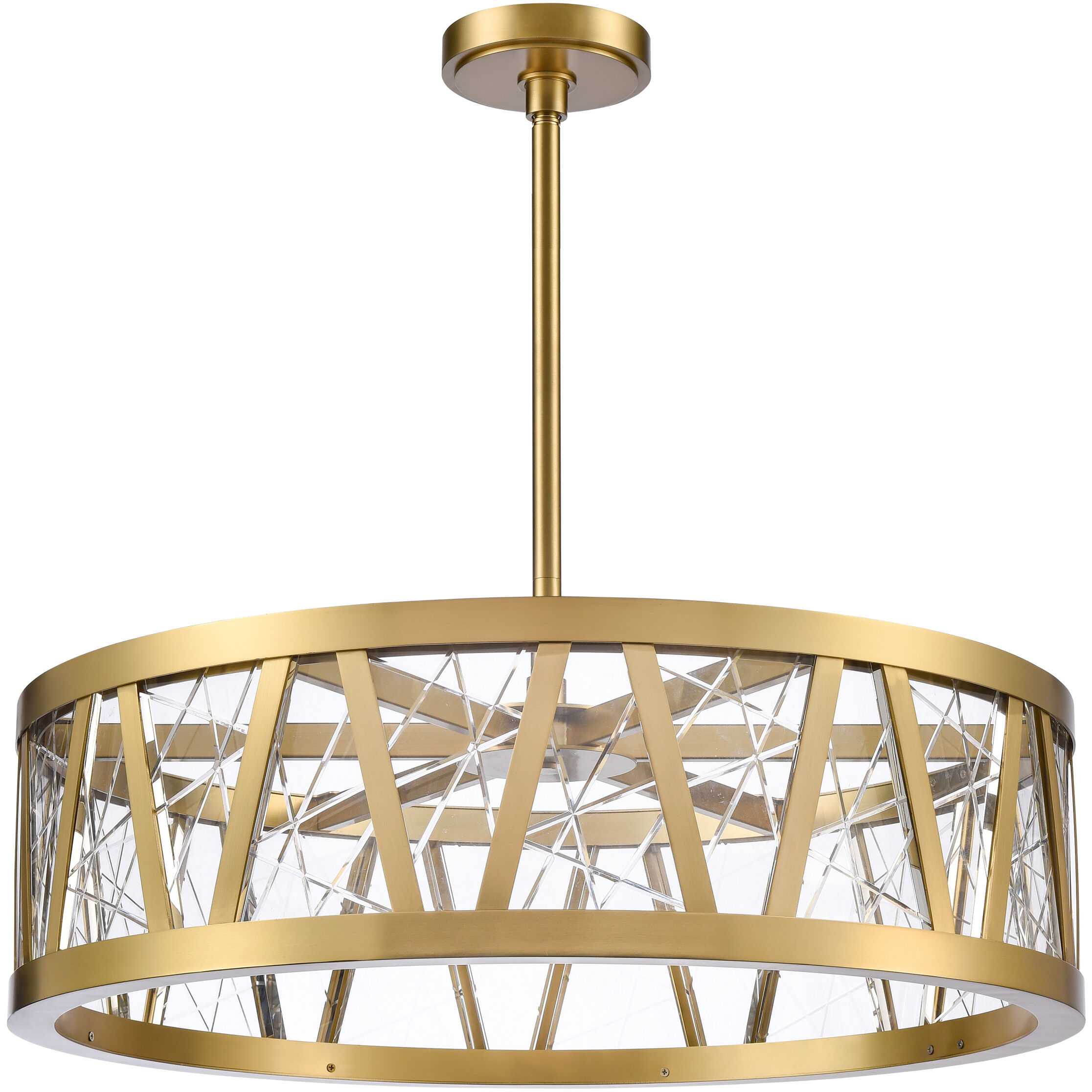 Lucus 2 Light 30 inch Aged Brass Pendant Ceiling Light