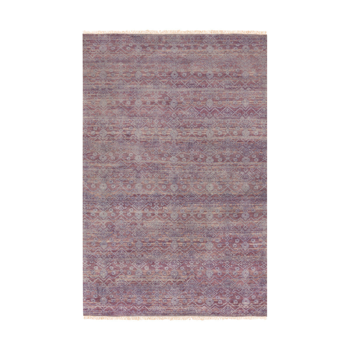 Cheshire 102 X 66 inch Purple and Neutral Area Rug, Wool