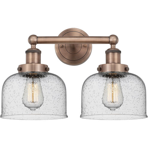 Bell 2 Light 15.5 inch Antique Copper Bath Vanity Light Wall Light in Seedy