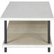 Riverview 50 X 26 inch Checkmate White with Natural and Gray Coffee Table