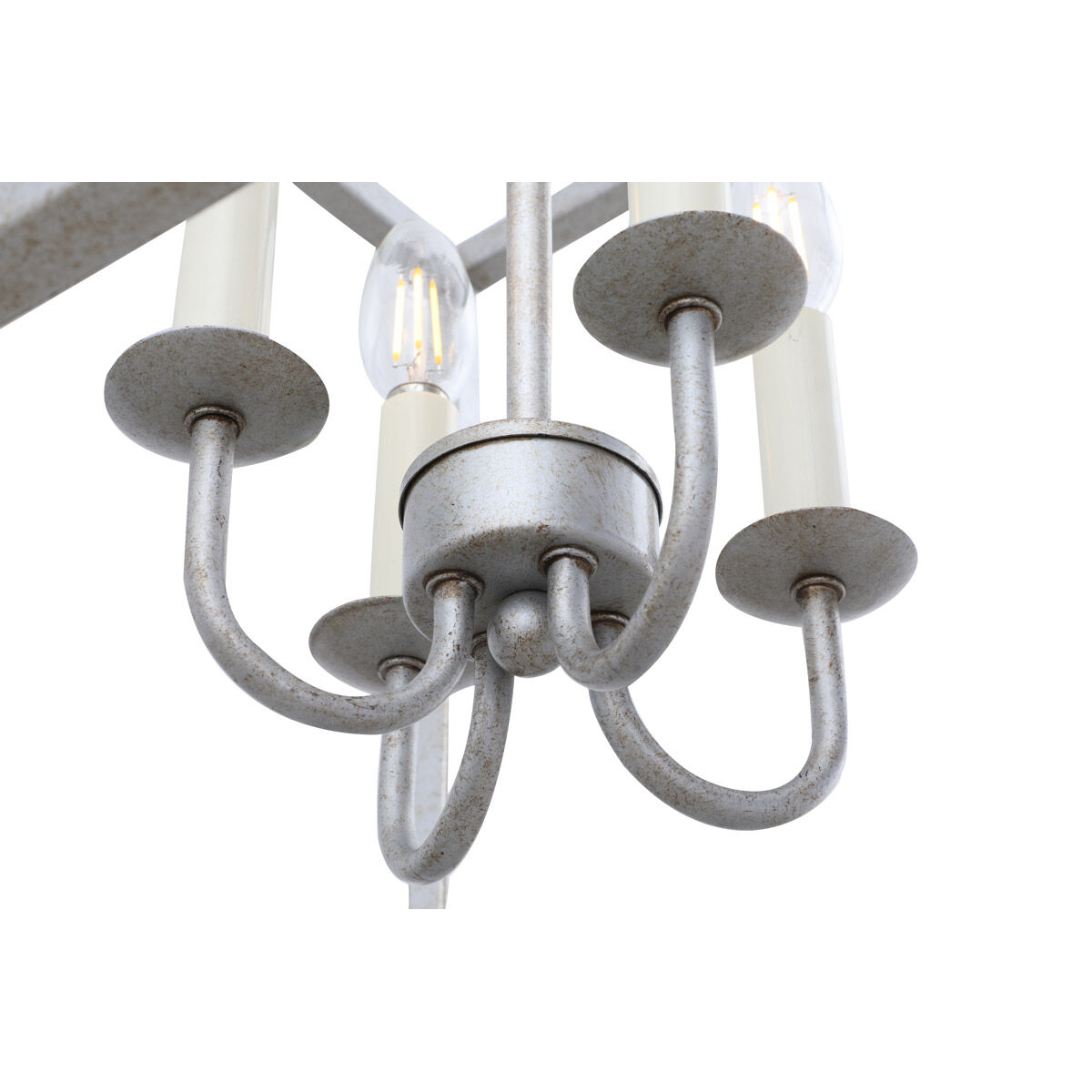 Eclipse 4 Light 16 inch Vintage Silver Pendant Ceiling Light
