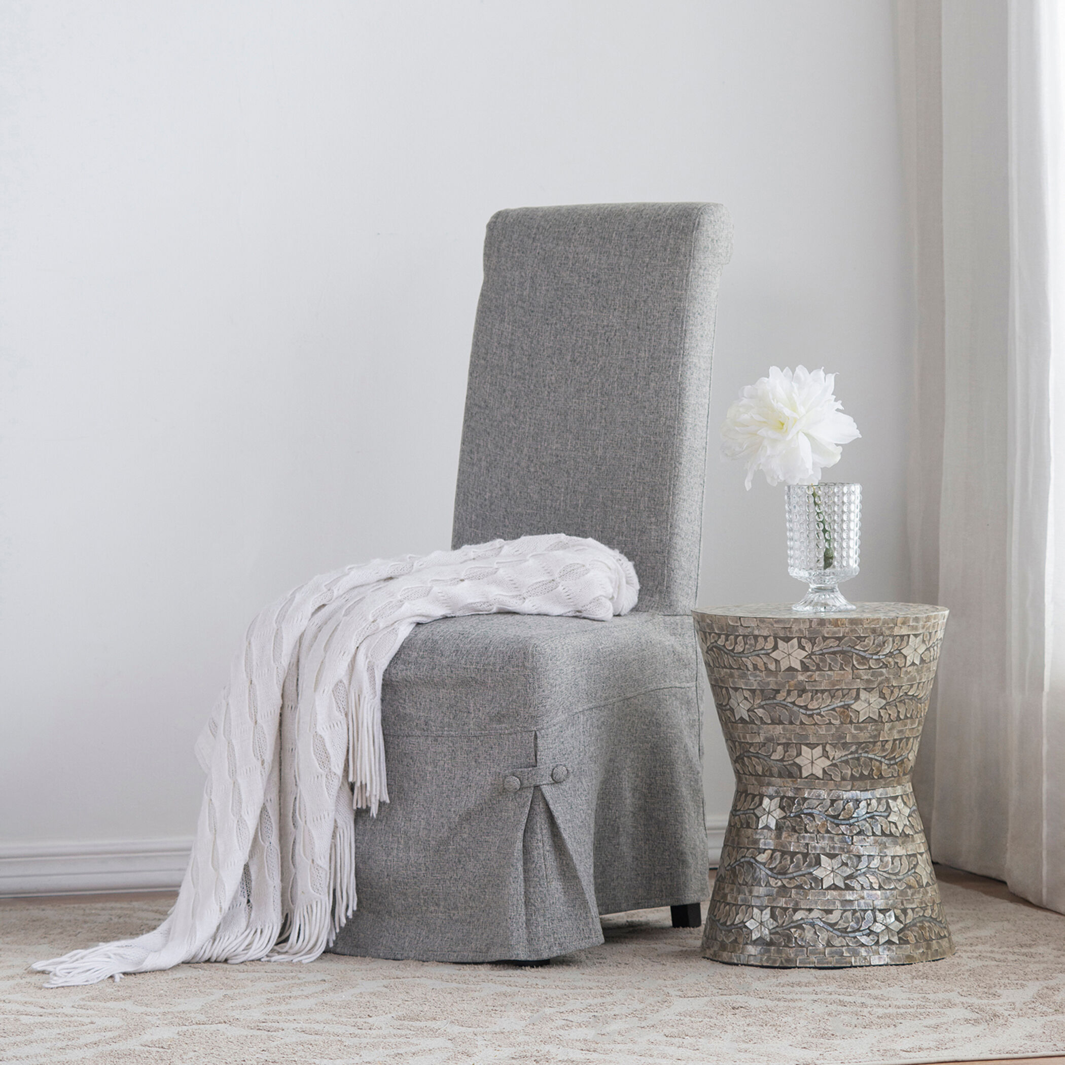 Anita 18.9 inch Cream Stool