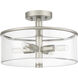 Hailie 4 Light 14 inch Satin Nickel Convertible Semi Flush Ceiling Light