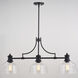 Beloit LED 36.5 inch Matte Black Linear Chandelier Ceiling Light