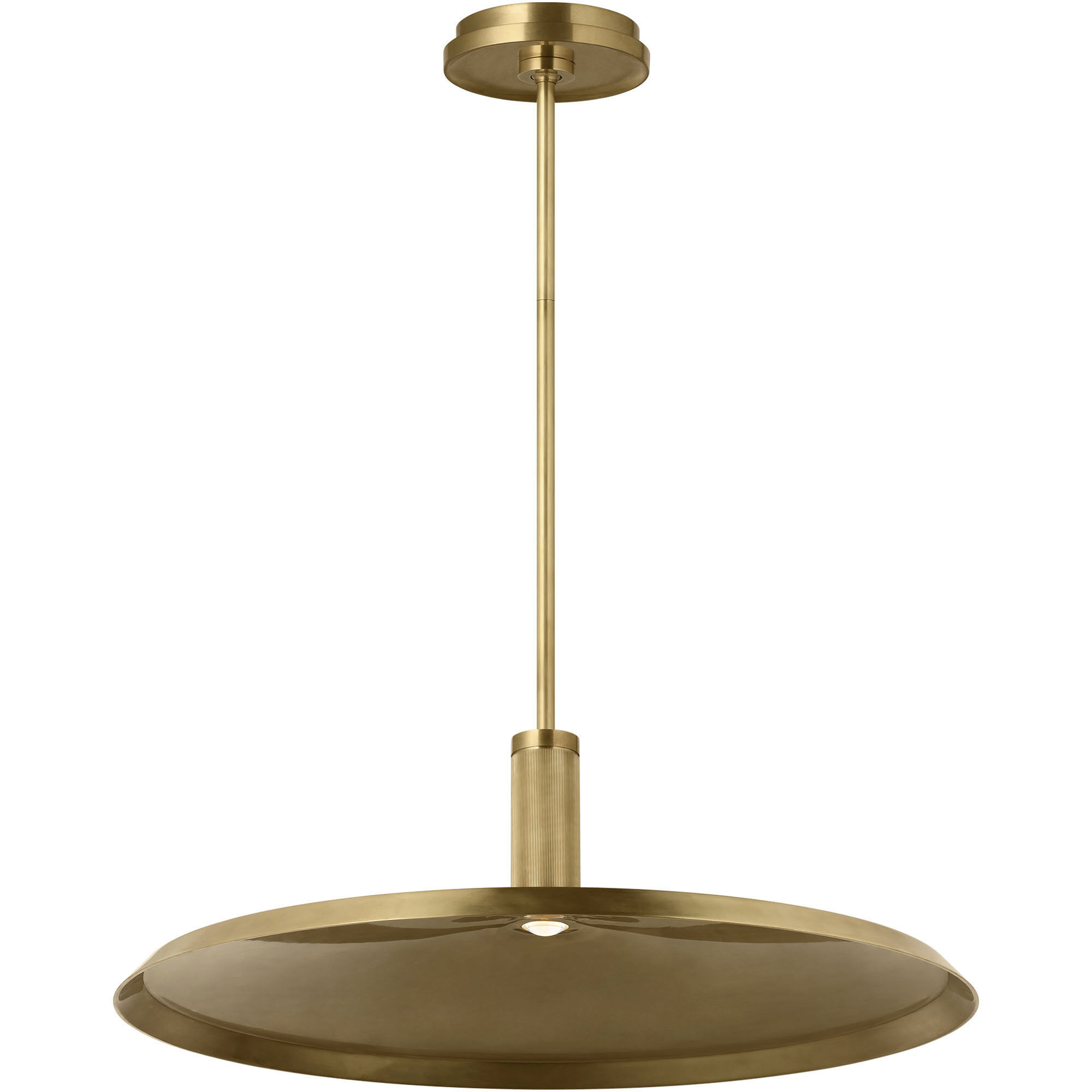 Avroko Saucer Direct LED 24 inch Hand Rubbed Antique Brass Pendant Ceiling Light