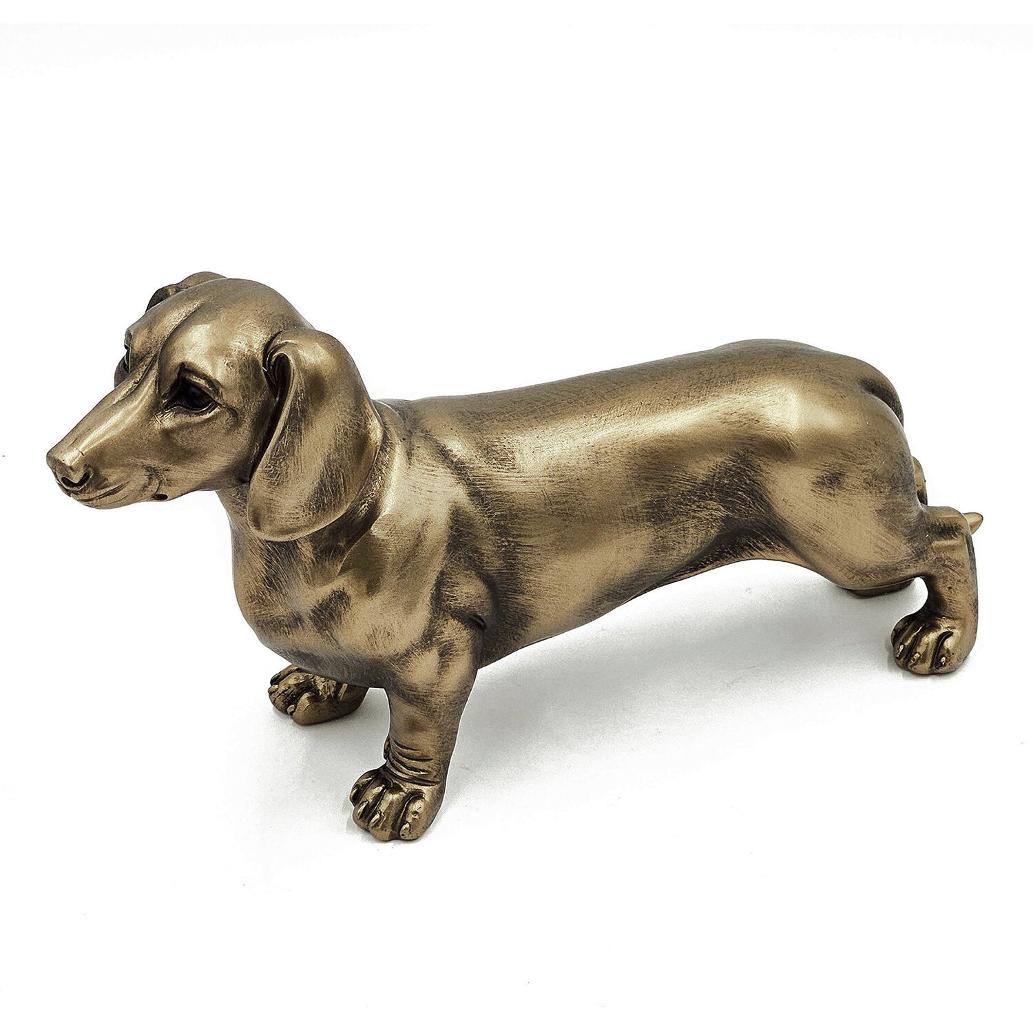 Lifelike Dachshund Copper Figurine