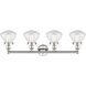 Olean 4 Light 33.5 inch Polished Nickel Bath Vanity Light Wall Light in Seedy