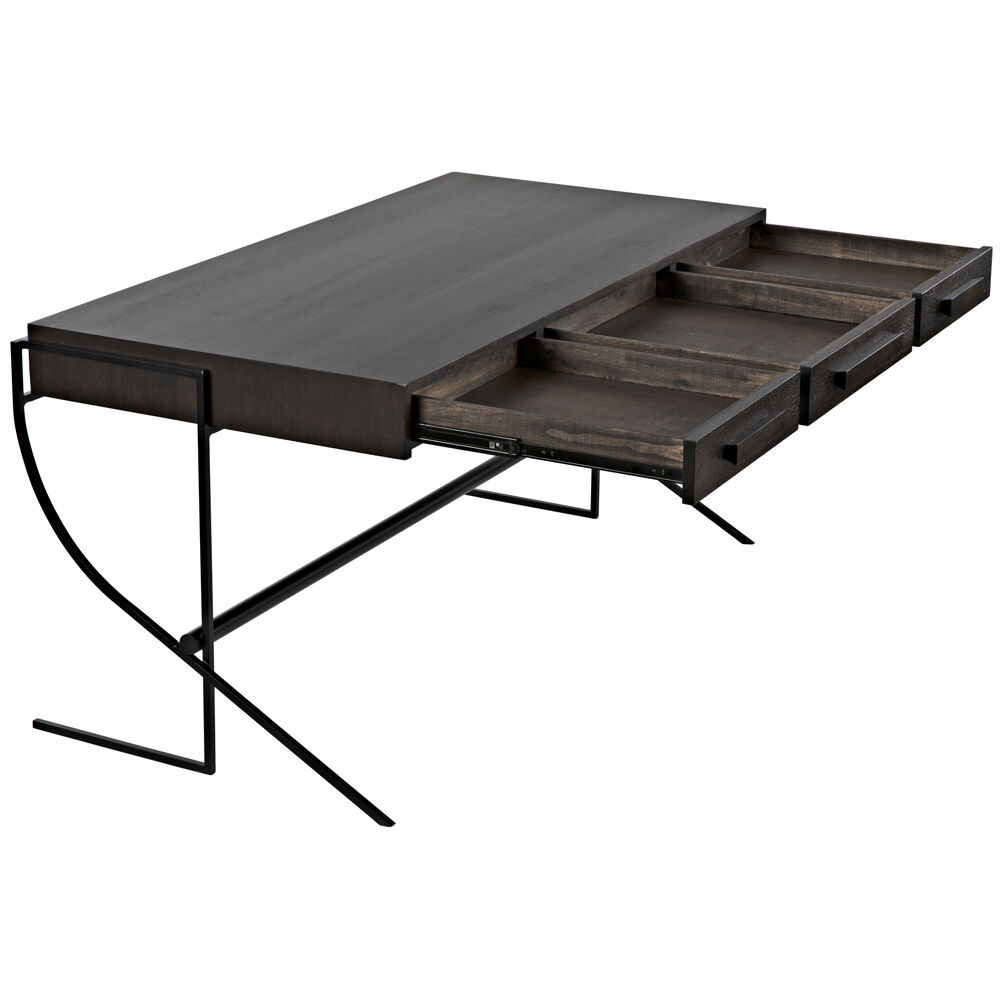 Frank 62.5 X 31 inch Ebony Walnut Desk