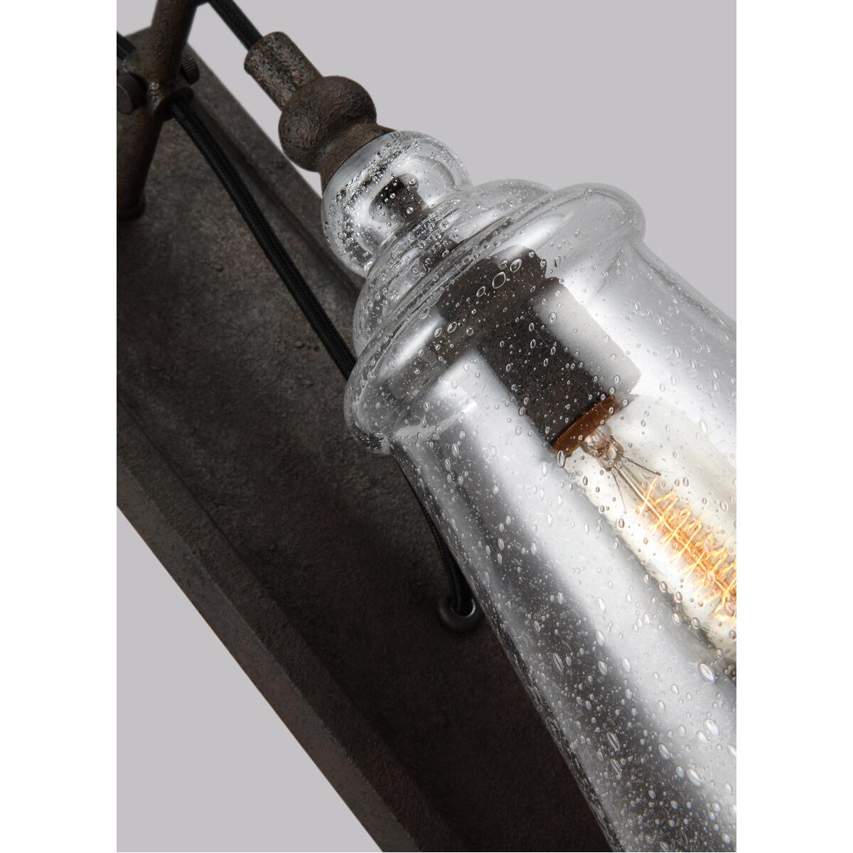 Loras Sconce Wall Light in Dark Weathered Iron