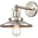 English Pub Vanity Light Wall Light in Satin Nickel