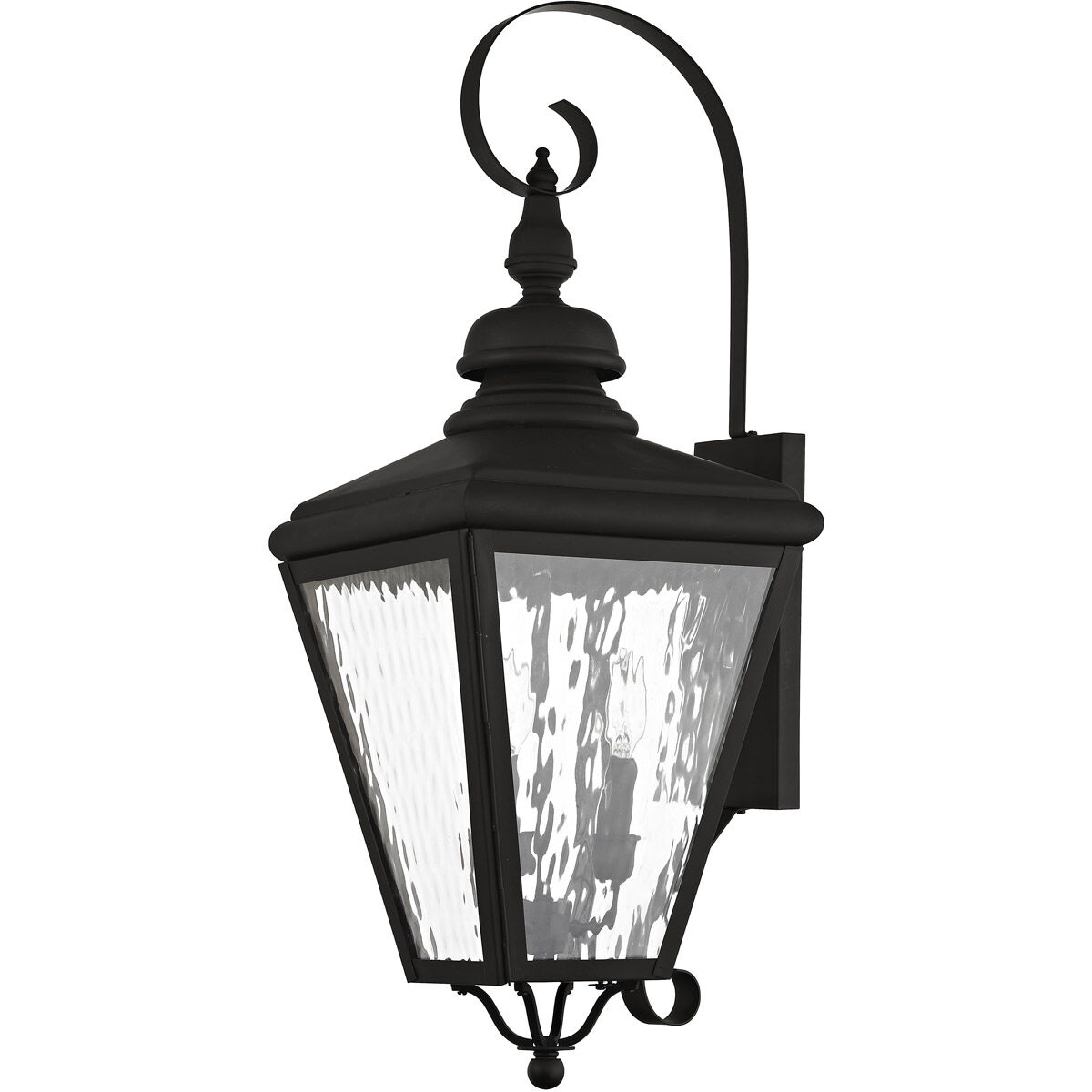 Cambridge 3 Light 29 inch Black Outdoor Wall Lantern