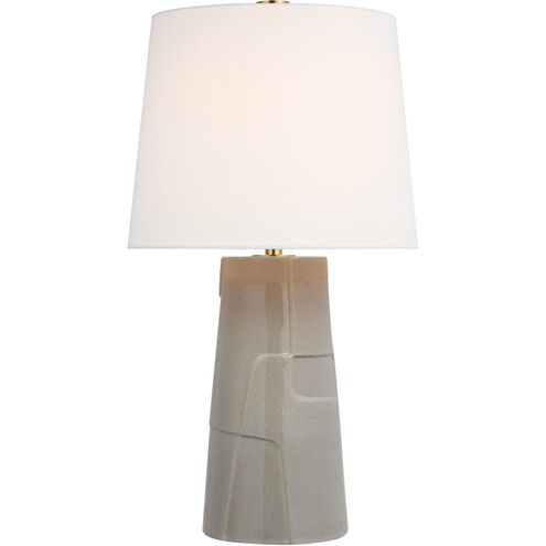 Barbara Barry Braque 28.75 inch 15.00 watt Shellish Gray Debossed Table Lamp Portable Light, Medium