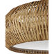 Antibes 3 Light 24.5 inch Khaki Semi-Flush Mount Ceiling Light