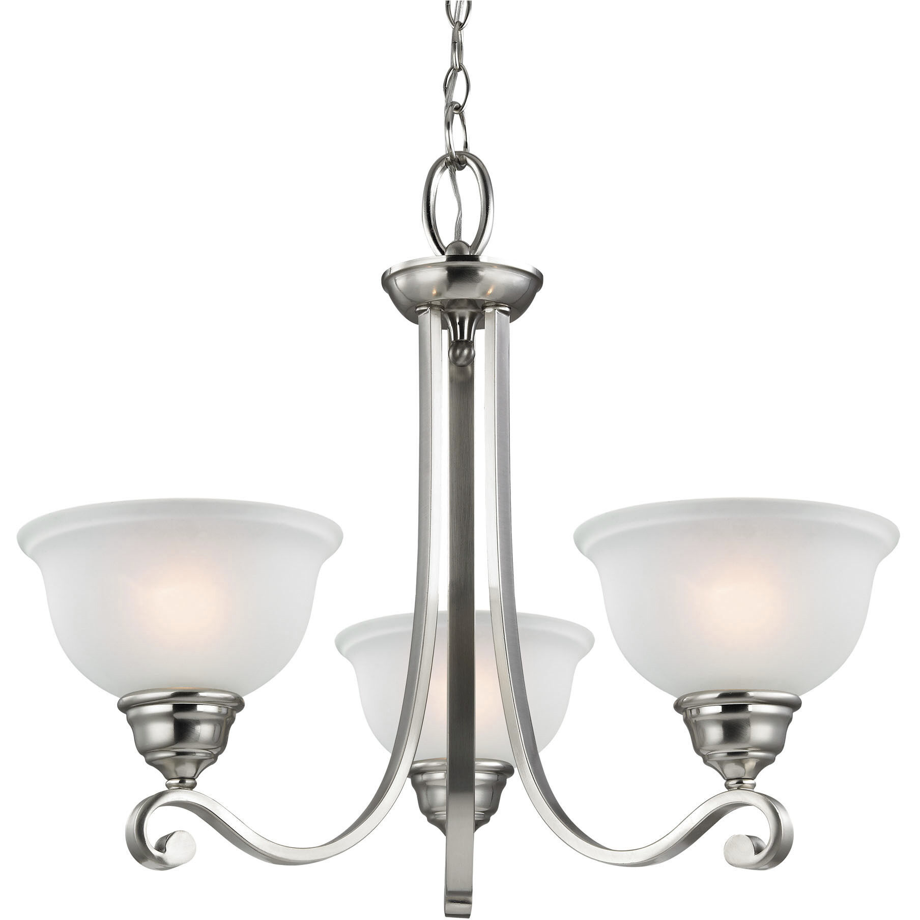 Hamilton 3 Light 25 inch Brushed Nickel Chandelier Ceiling Light