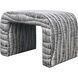 Gable 20 inch Black and White Ottoman