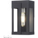 Berksford 1 Light 9 inch Black with Brushed Nickel Candles Outdoor Wall Lantern