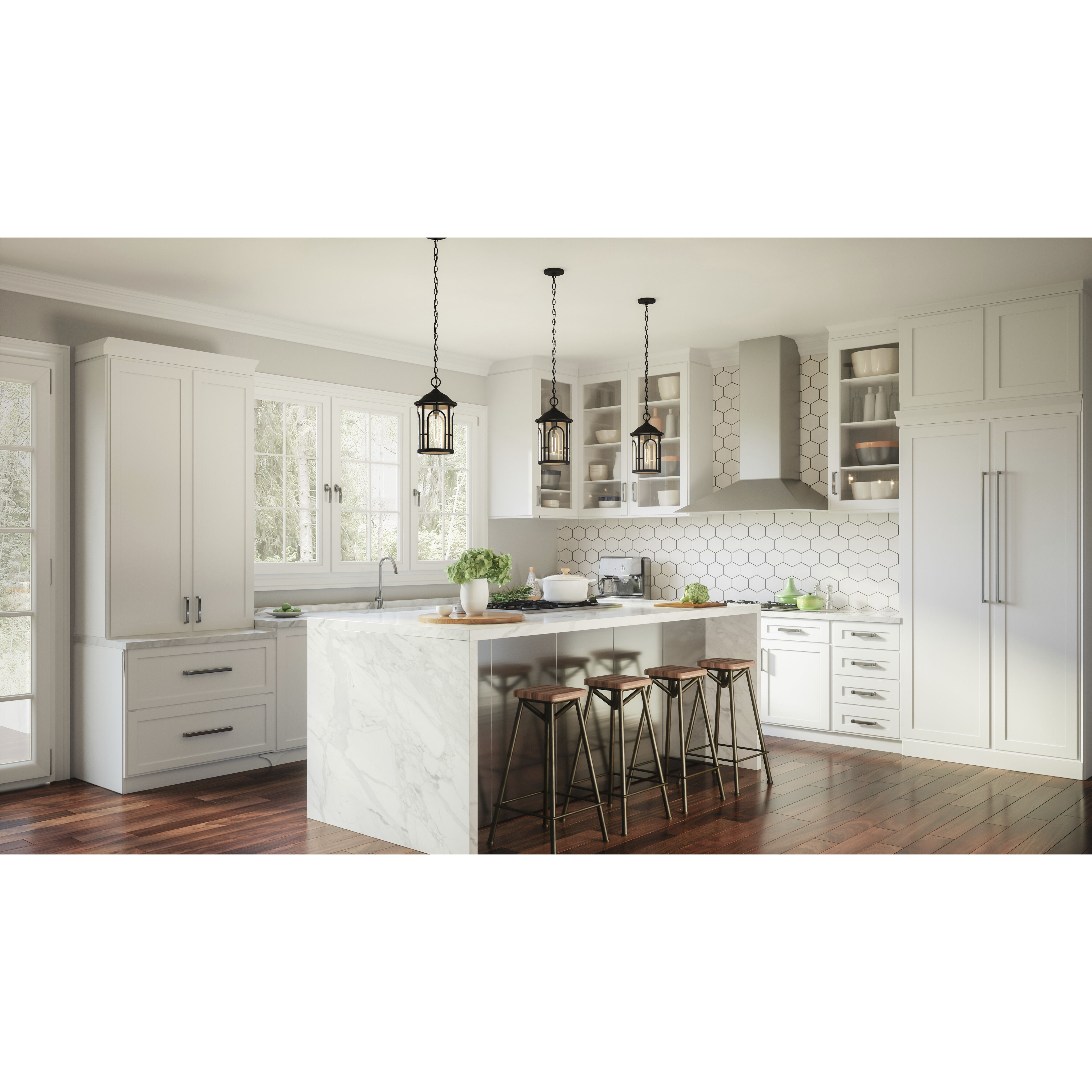 Brampton 1 Light 9.5 inch Matte Black Outdoor Hanging Lantern